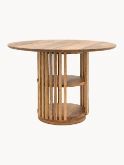 Mesa de comedor redonda de madera de mango Voss, Ø 110 cm