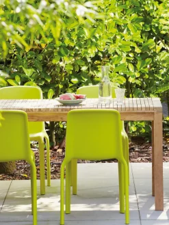 Mesa de jardín de madera de teca Samoa, tamaños diferentes