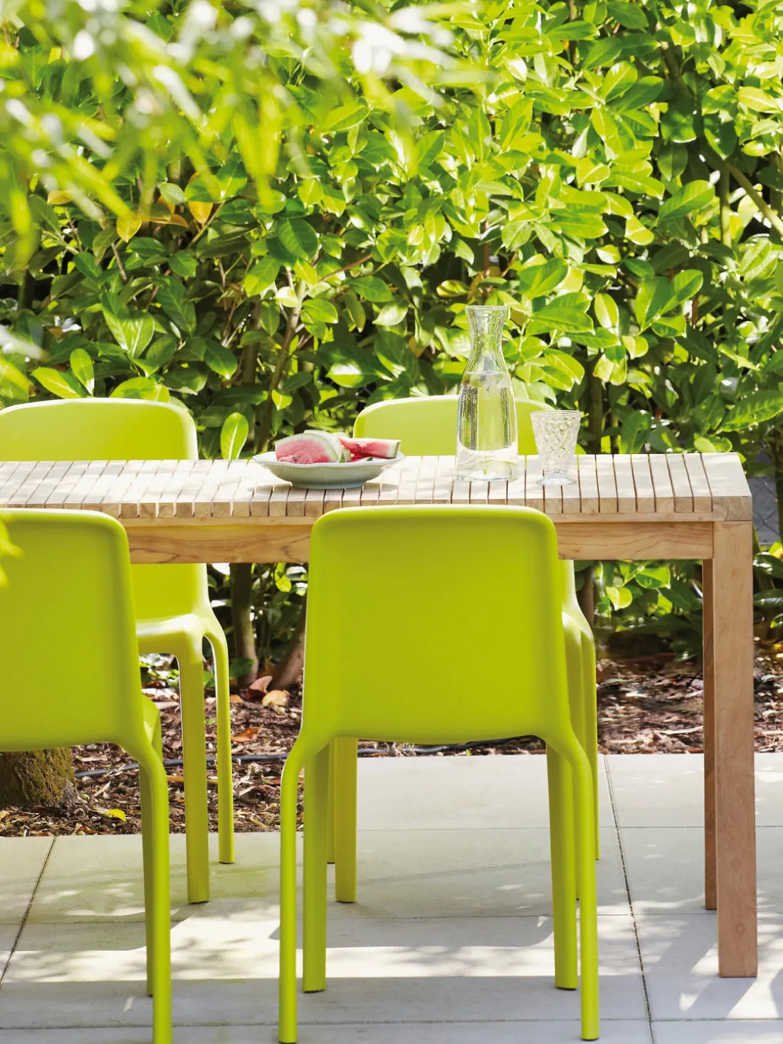Mesa de jardín de madera de teca Samoa, tamaños diferentes