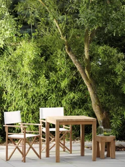 Mesa de jardín de madera de teca Samoa, 75 x 60 cm