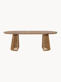Mesa de jardín ovalada de madera de acacia Rodano, 220 x 100 cm