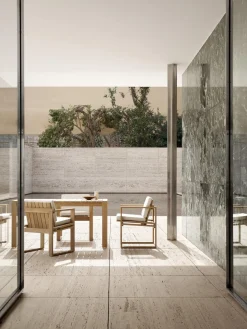 Mesa de jardín plegable de madera de teca BK15, 153 x 76 cm