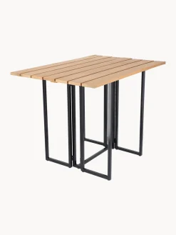 Mesa de jardín plegable de madera de teca Time, 100 x 69 cm