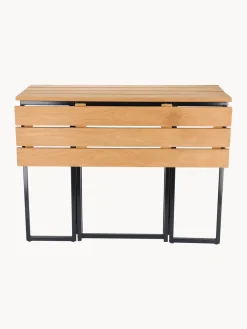 Mesa de jardín plegable de madera de teca Time, 100 x 69 cm