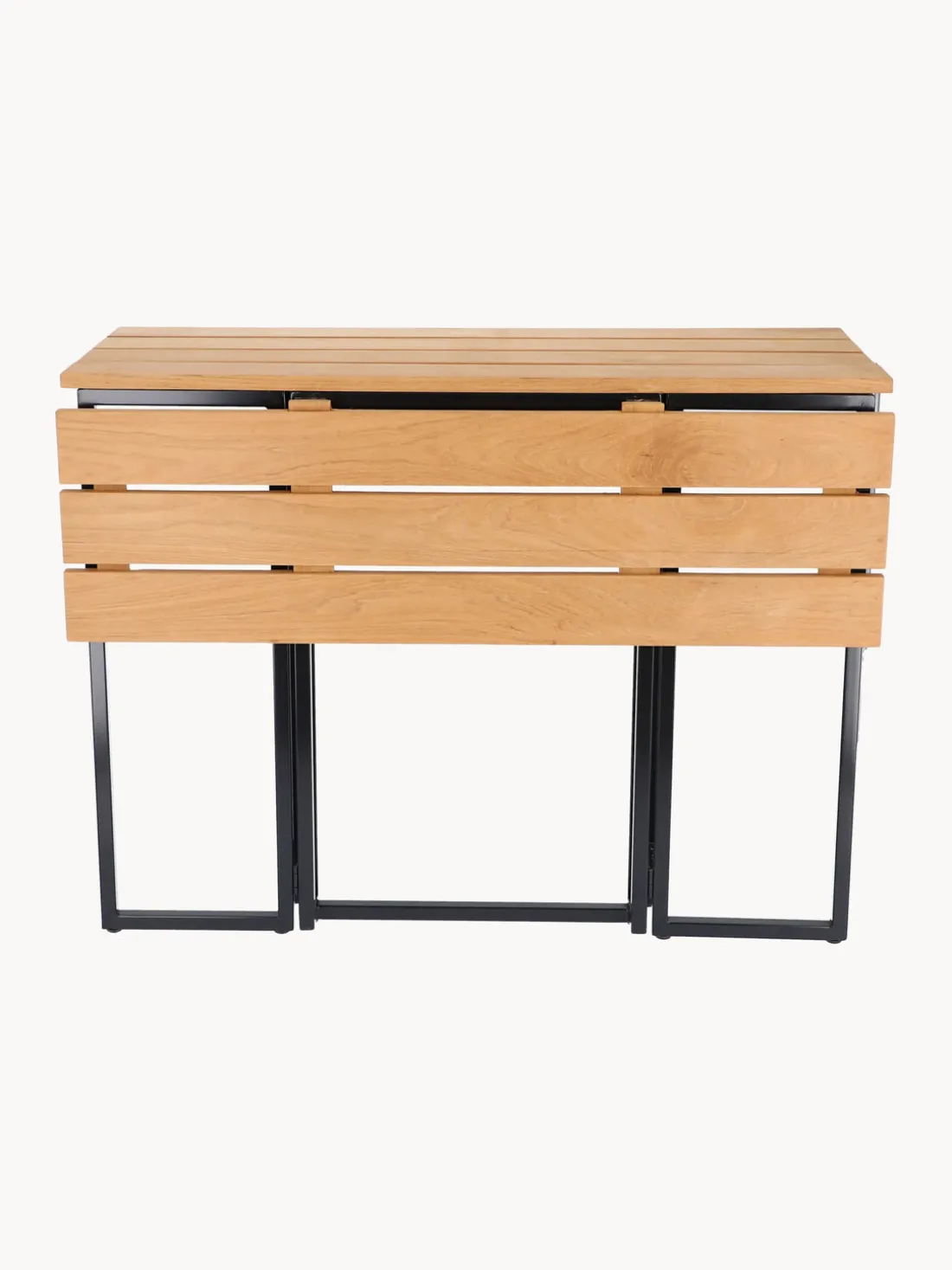 Mesa de jardín plegable de madera de teca Time, 100 x 69 cm