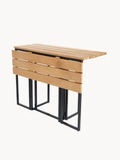 Mesa de jardín plegable de madera de teca Time, 100 x 69 cm