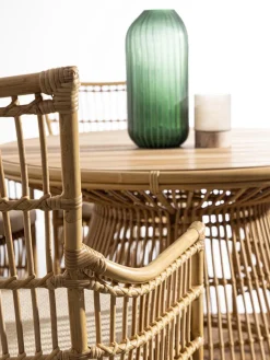 Mesa de jardín redonda de madera de teca Tavolo, Ø 110 cm