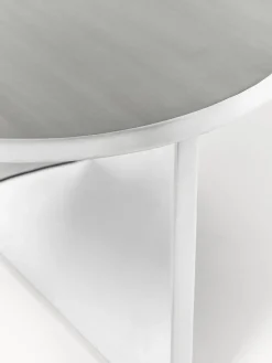 Mesas de centro ovaladas de metal y mármol Leander, 2 uds.