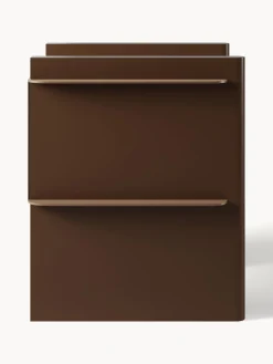 Mesilla de noche con elementos de metal Rami