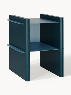 Mesilla de noche con elementos de metal Rami