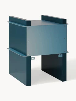 Mesilla de noche con elementos de metal Rami