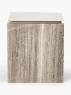 Mesilla de noche de mármol y metal Bruce