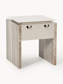 Mesilla de noche de mármol y metal Bruce