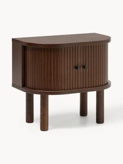 Mesita de noche con frente acanalado Calary