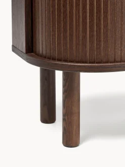 Mesita de noche con frente acanalado Calary