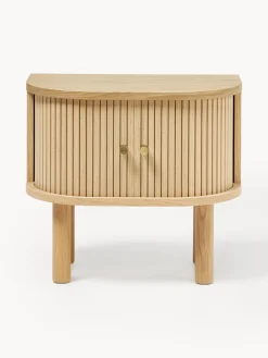 Mesita de noche con frente acanalado Calary