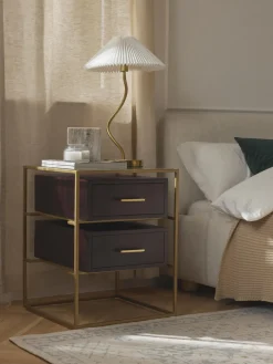 Mesita de noche de madera de mango Lyle