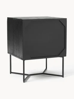 Mesita de noche de madera de mango con cajón Luca