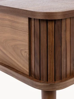 Mesita de noche de madera Barbier, puerta corredera