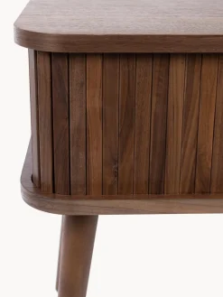 Mesita de noche de madera Barbier, puerta corredera