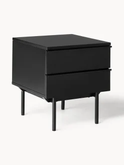 Mesita de noche de madera Elona