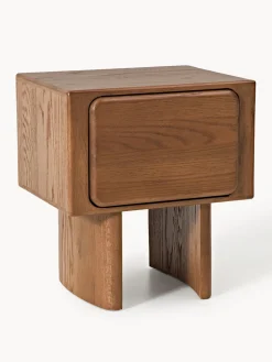 Mesita de noche de madera de roble Chandler