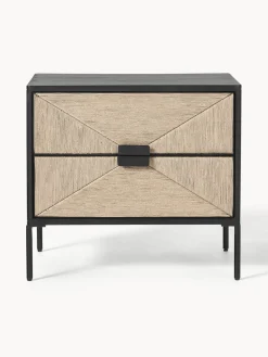 Mesita de noche de madera de mango June, con cajones