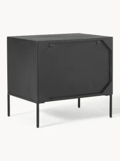 Mesita de noche de madera de mango June, con cajones