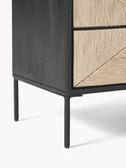 Mesita de noche de madera de mango June, con cajones