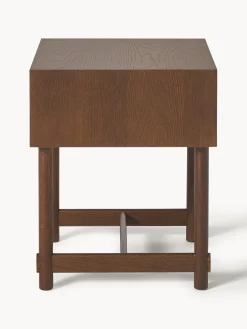 Mesita de noche de roble con cajón Diana