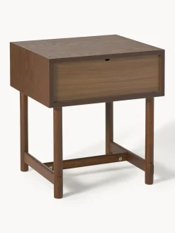 Mesita de noche de roble con cajón Diana