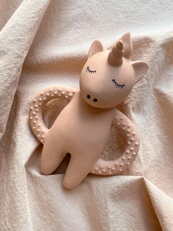 Mordedor de goma pintado a mano Rose