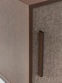 Mueble TV de madera con frente tapizado Wisp