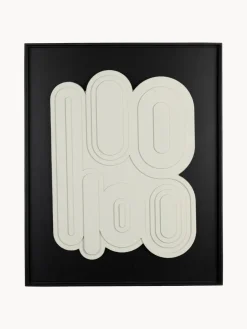 Mural en relieve de yeso enmarcado August