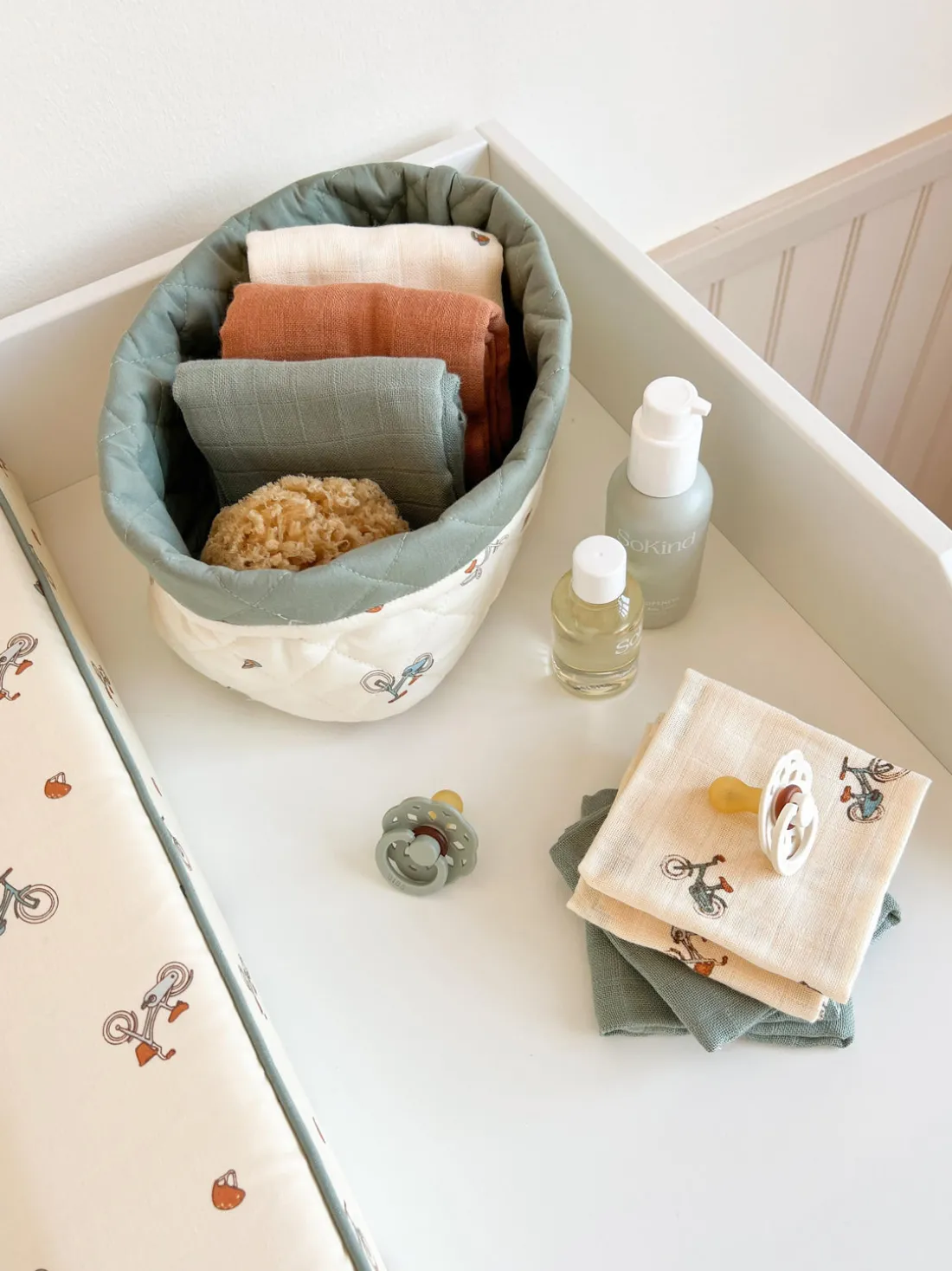 Muselinas para bebé de algodón ecológico Bicycles, 4 uds.