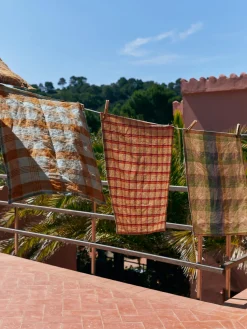 Paño de cocina artesanal de lino Vida