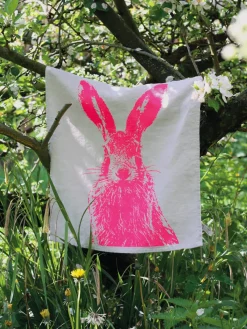 Paño de cocina de lino artesanal Feldhase