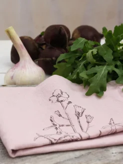 Paño de cocina de lino artesanal Rocket