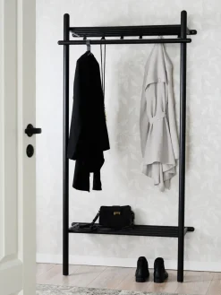 Perchero de pared de madera de roble Milford