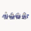Piezas decorativas artesanales Blue Bird, 4 uds.