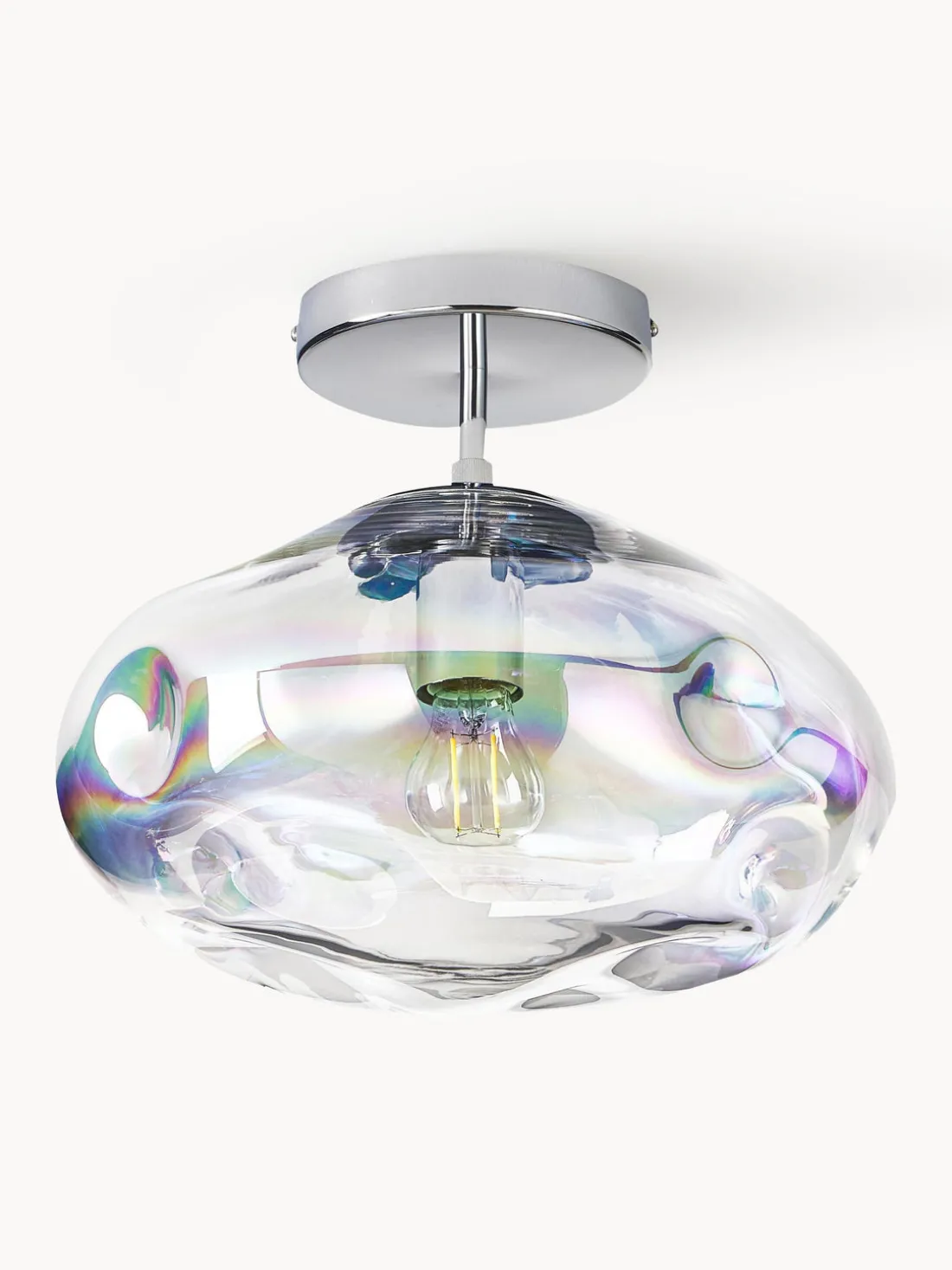 Plafón de vidrio iridiscente Amora