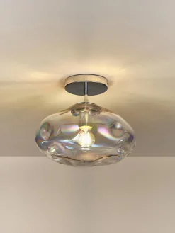 Plafón de vidrio iridiscente Amora