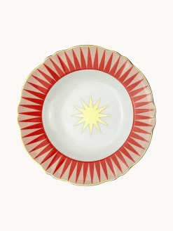 Plato hondo artesanal de porcelana Flash