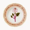 Plato hondo artesanal de porcelana Rose