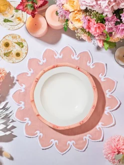 Plato hondo pintado a mano Bamboo