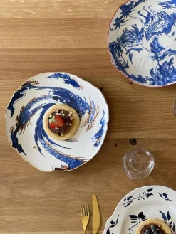 Plato llano de porcelana Classic On Acid