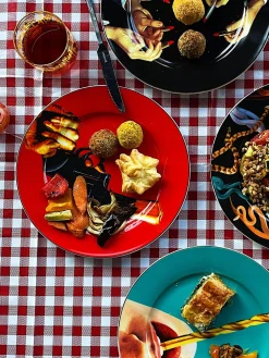 Plato llano de porcelana Revolver