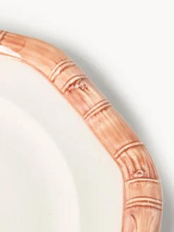 Plato llano pintado a mano Bamboo