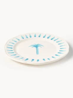 Plato llano pintado a mano The Palms