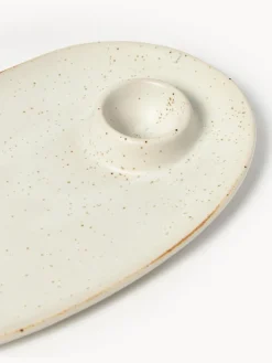 Plato postre de cerámica Flow